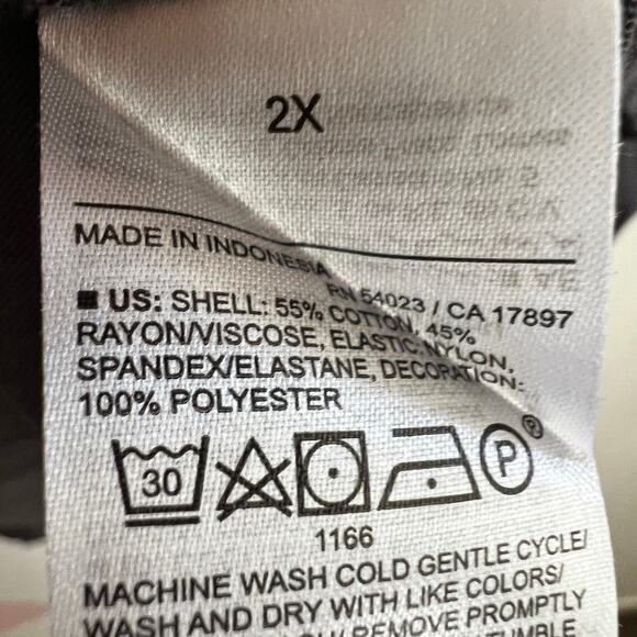 Old Navy Gray Peasant Top Boho Flowy Cottagecore Hippie Minimalist 2X - Picture 6 of 6